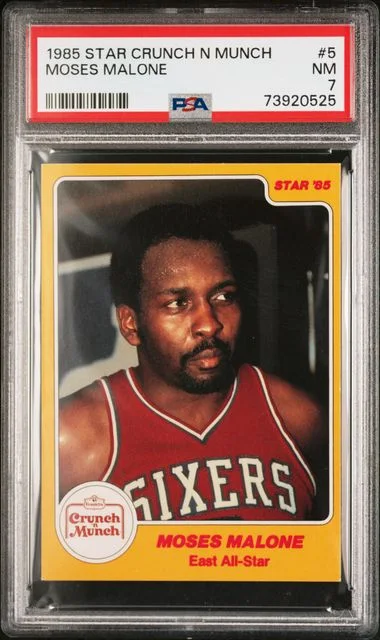 1984-85 Star Crunch N Munch Moses Malone #5 card image