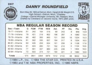 1984-85 Star Dan Roundfield #267 card back image
