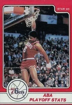 1984-85 Star Julius Erving Julius Erving ABA Playoff Stats #7 card image
