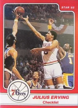 1984-85 Star Julius Erving Julius Erving CLChecklist #1 card image