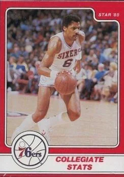 1984-85 Star Julius Erving Julius Erving Collegiate Stats #10 card image