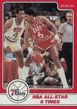 1984-85 Star Julius Erving Julius Erving NBA All-Star #4 card image