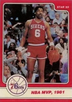 1984-85 Star Julius Erving Julius Erving NBA MVP #8 card image