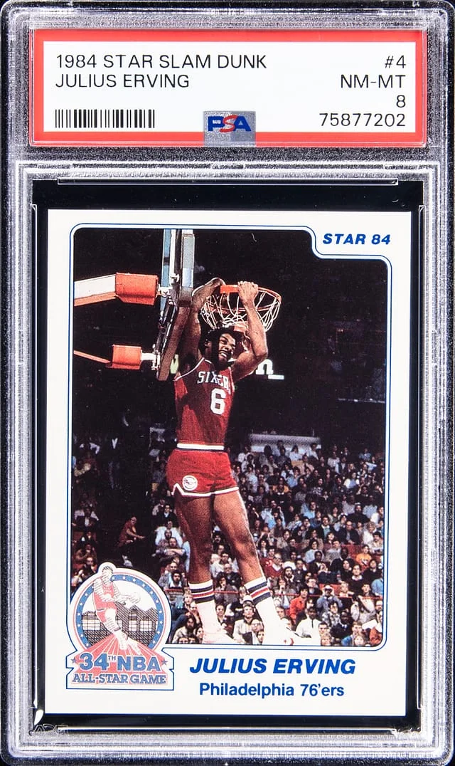 1984-85 Star Slam Dunk Julius Erving #4 card image