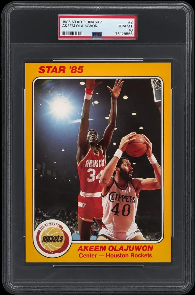 1984-85 Star Team 5x7 Hakeem Olajuwon #2 card image