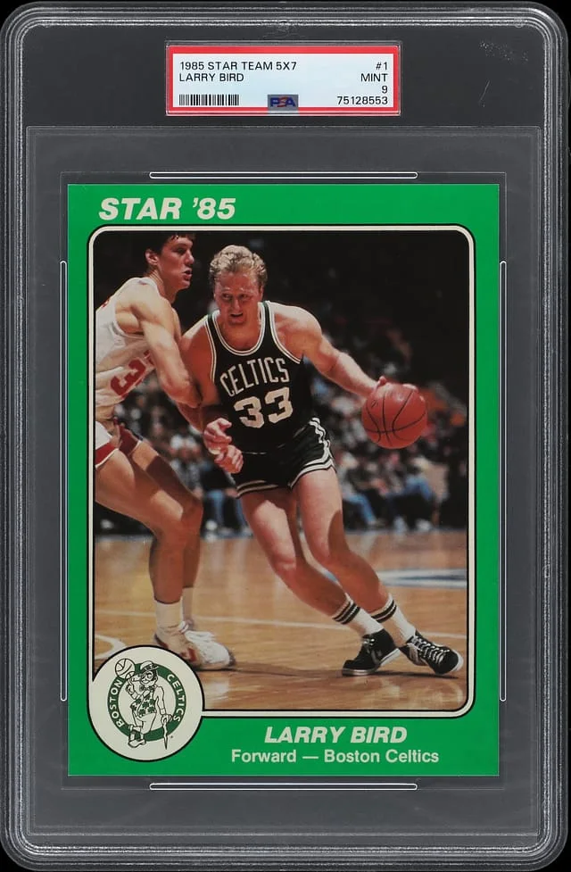 1984-85 Star Team 5x7 Larry Bird #1 card image