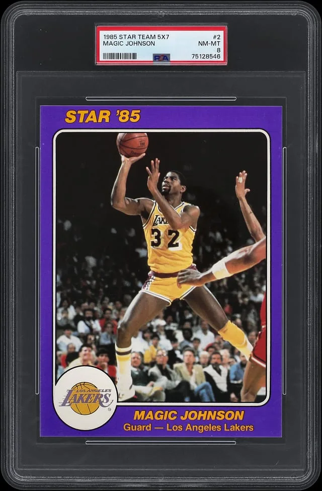 1984-85 Star Team 5x7 Magic Johnson #2 card image