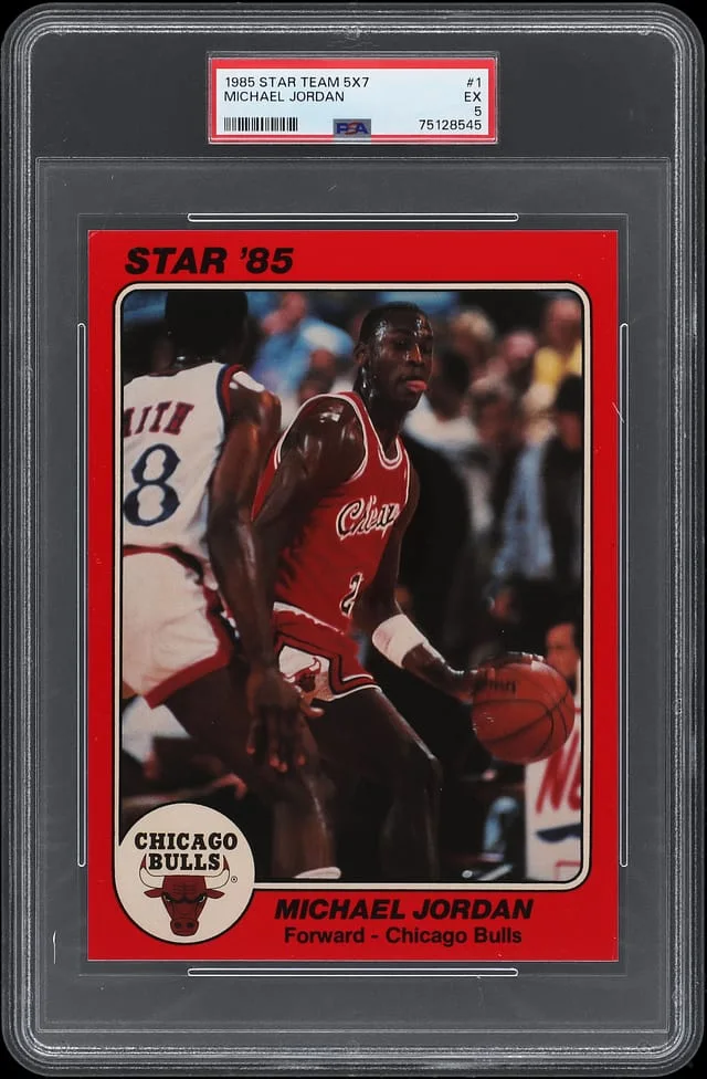 1984-85 Star Team 5x7 Michael Jordan #1 card image