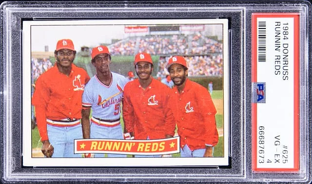 1984 Donruss Lonnie Smith/Ozzie Smith/David Green/Willie McGee Runnin' Redbirds #625 card image