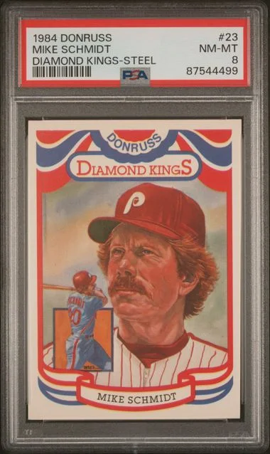 1984 Donruss Mike Schmidt Diamond Kings-Steel #23 card image