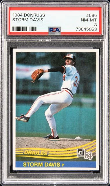 1984 Donruss Storm Davis #585 card image
