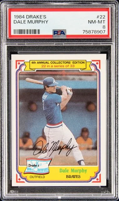 1984 Drake's Dale Murphy #22 card image