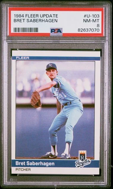 1984 Fleer Bret Saberhagen Update #U-103 card image