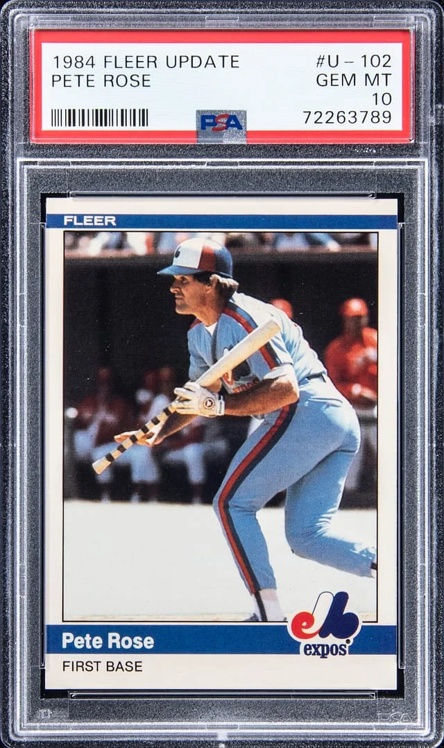 1984 Fleer Pete Rose Update #U-102 card image