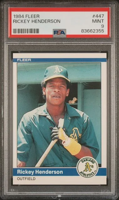 1984 Fleer Rickey Henderson #447 card image