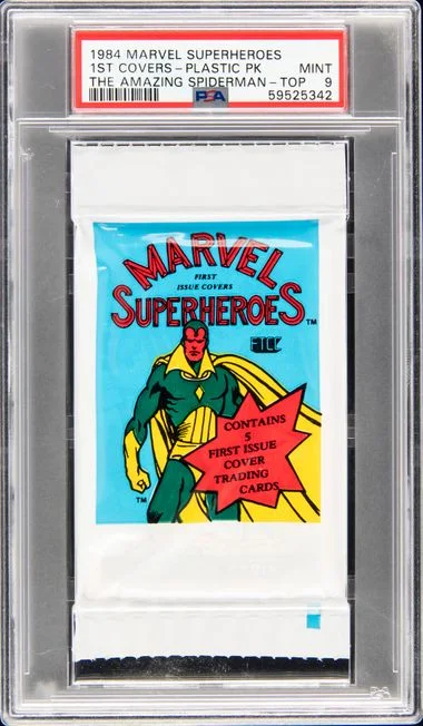 1984 Marvel Superheroes Covers - Plastic Pk - The Amazing Spiderman - Top #1st card image