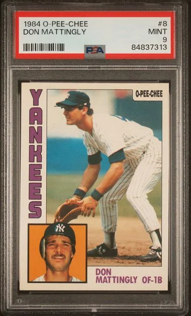 1984 O-Pee-Chee Don Mattingly #8 card image