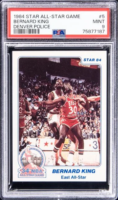 1984 Star All-Star Game Denver Police Bernard King #5 card image