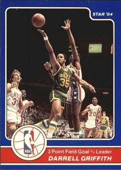 1984 Star Awards Banquet Darrell Griffith 3-Point Field Goal Percentage Leader #16 card image