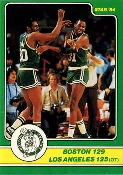 1984 Star Celtics Champs Boston 129 Los Angeles 125 (OT) #13 card image