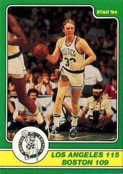 1984 Star Celtics Champs Los Angeles 115 Boston 109 #4 card image