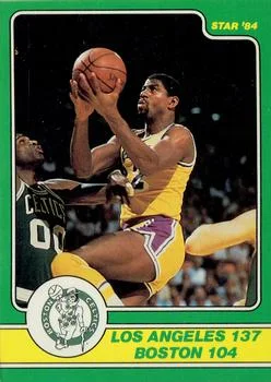 1984 Star Celtics Champs Los Angeles 137 Boston 104 IA #10 card image