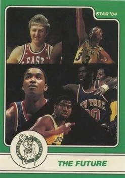 1984 Star Larry Bird Larry Bird / Kareem Abdul-Jabbar / Isiah Thomas / Bernard King / Magic Johnson The Future #18 card image