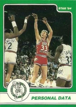 1984 Star Larry Bird Larry Bird Personal Data #17 card image