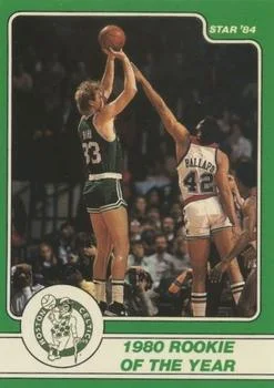 1984 Star Larry Bird Larry Bird ROY1980 Rookie of the Year #3 card image