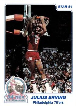 1984 Star Slam Dunk Championship Julius Erving #4 card image