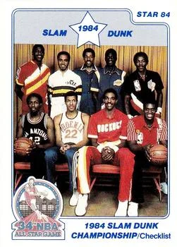 1984 Star Slam Dunk Championship Michael Cooper / Clyde Drexler / Julius Erving / Darrell Griffith / Edgar Jones / Larry Nance / Ralph Sampson / Dominique Wilkins / Orlando Woolridge #1 card image