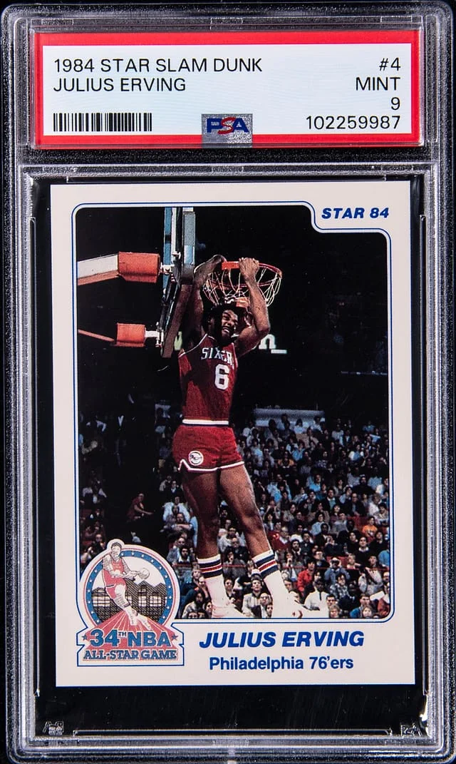 1984 Star Slam Dunk Julius Erving #4 card image