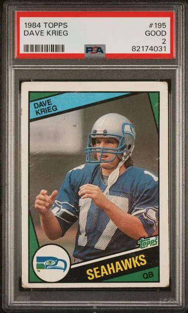 1984 Topps Dave Krieg #195 card image