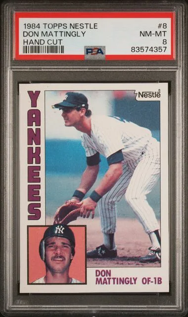 1984 Topps Don Mattingly Nestle, Hand Cut #8 card image