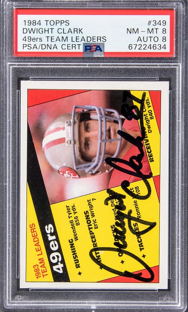 1984 Topps Dwight Clark 49ers Team Leaders #349 card image