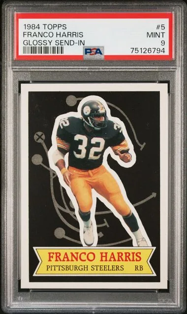 1984 Topps Franco Harris Glossy Send-In #5 card image