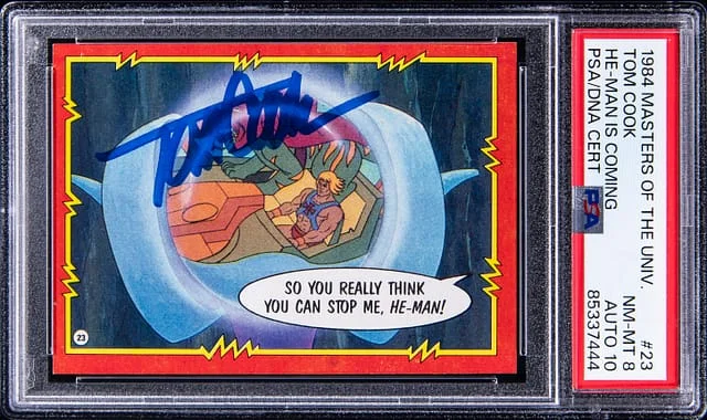 1984 Topps He-Man Is Coming! Tom Cook Masters Of The Universe #23 card image