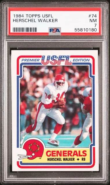 1984 Topps Herschel Walker Usfl #74 card image