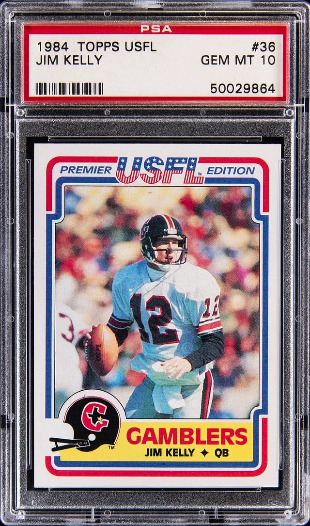 1984 Topps Jim Kelly USFL #36 card image