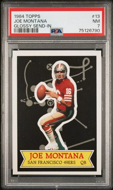 1984 Topps Joe Montana Glossy Glossy Send-In #13 card image
