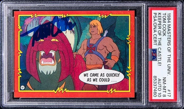 1984 Topps Keeper Of The Castle! Tom Cook Masters Of The Universe #17 card image