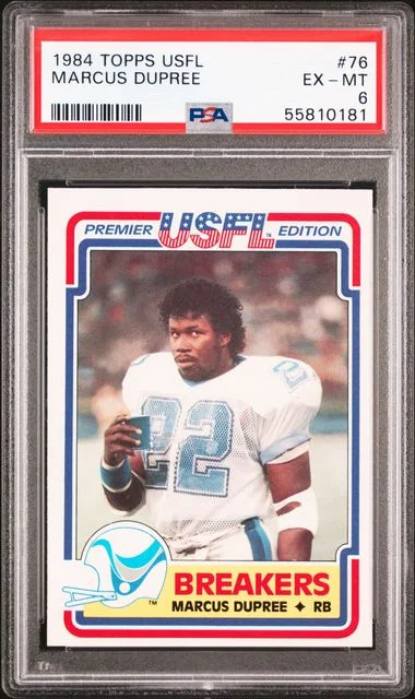 1984 Topps Marcus Dupree Usfl #76 card image