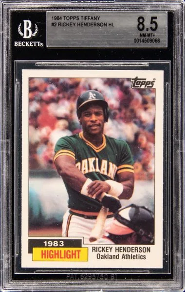 1984 Topps Rickey Henderson Highlights #2 card image