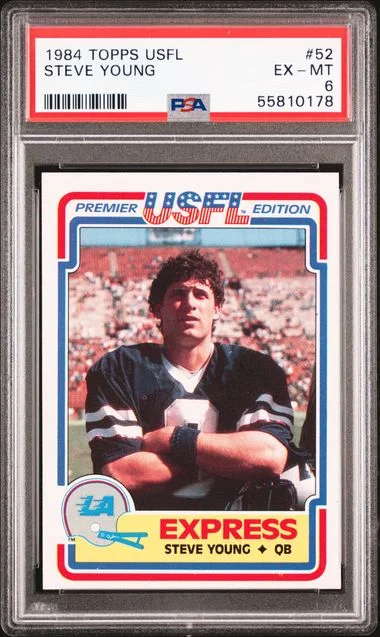 1984 Topps Steve Young Usfl #52 card image