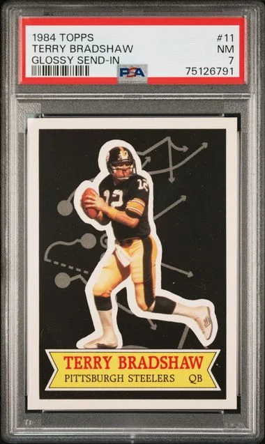 1984 Topps Terry Bradshaw Glossy Glossy Send-In #11 card image
