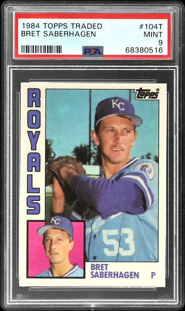 1984 Topps Traded Bret Saberhagen #104T card image
