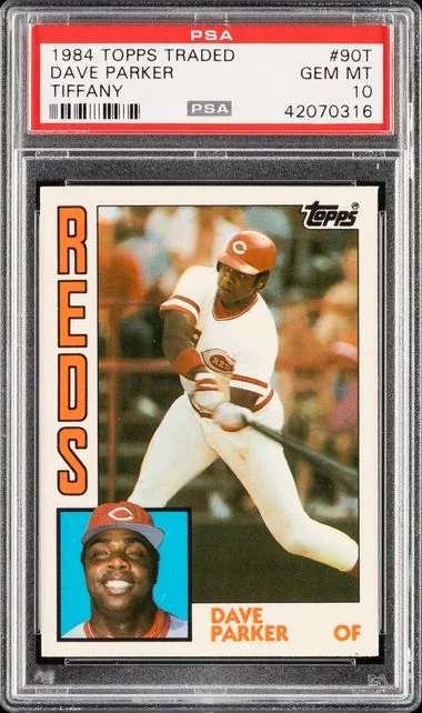 1984 Topps Traded Dave Parker Tiffany #90T card image
