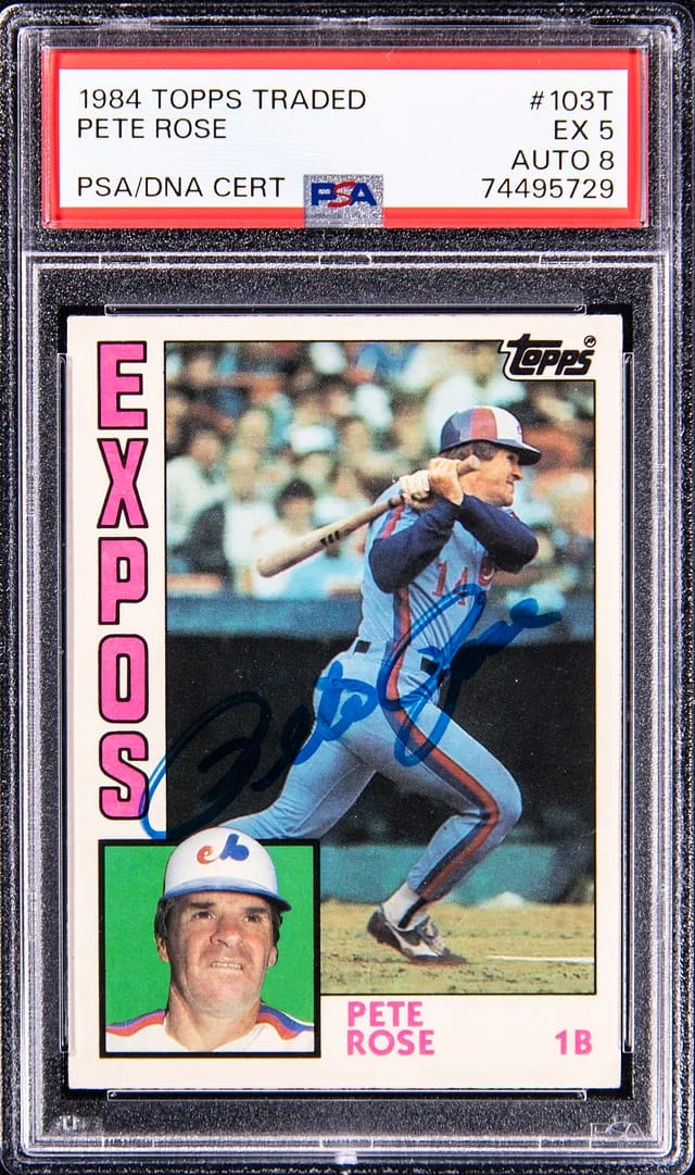 1984 Topps Traded Pete Rose #103T card image