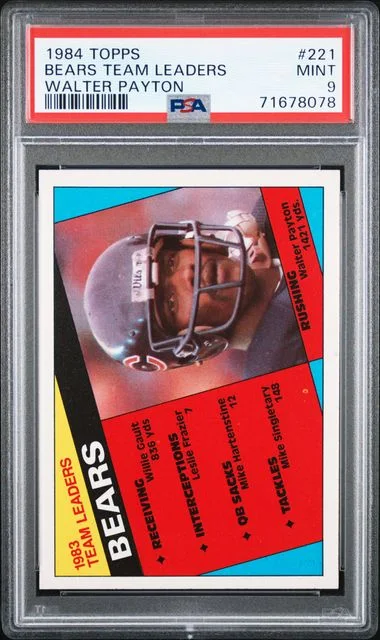 1984 Topps Walter Payton Bears Team Leaders #221 card image