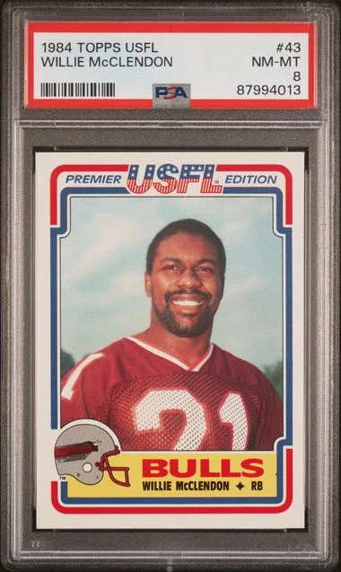 1984 Topps Willie McClendon USFL #43 card image